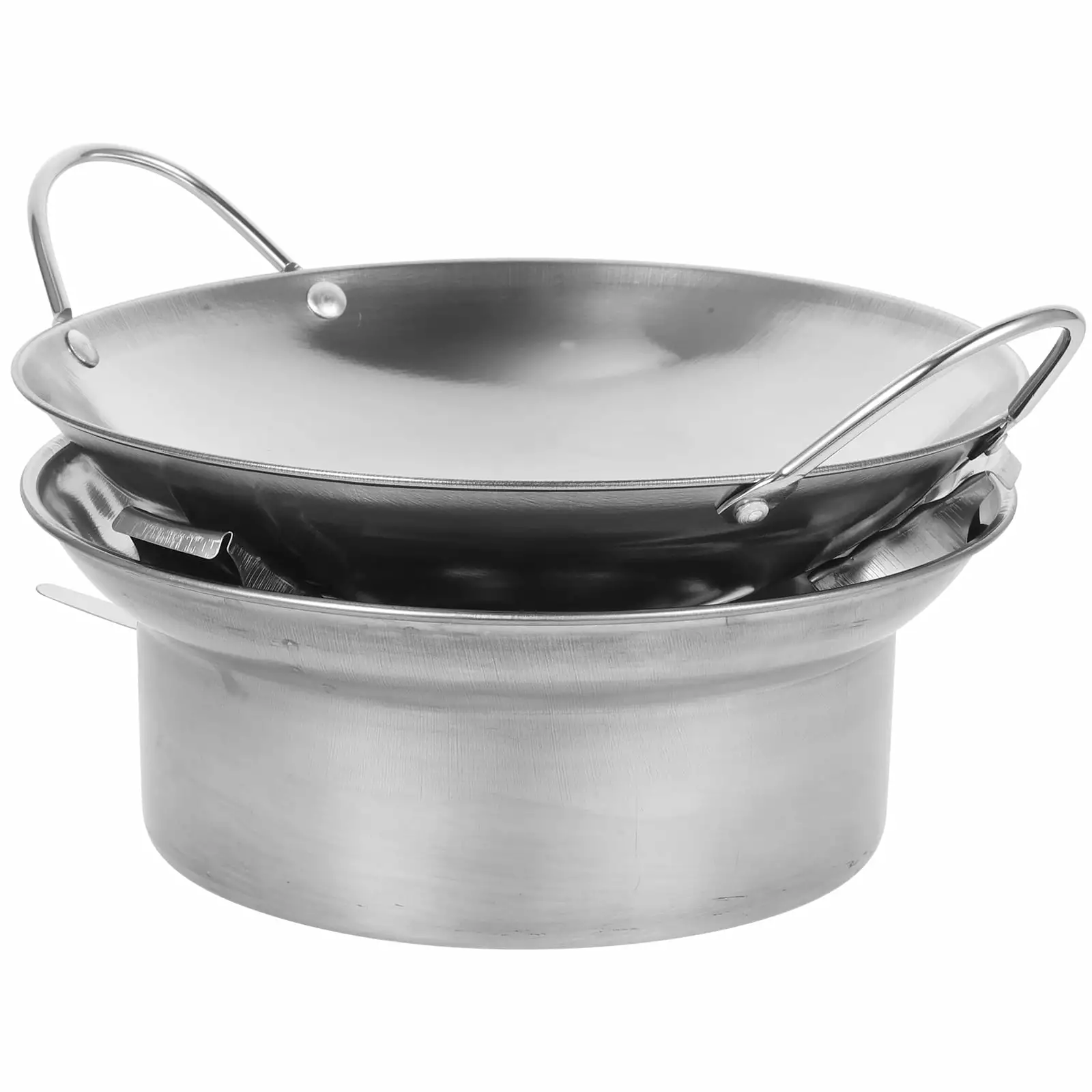 Non Stick Pan Pot Stainless Steel Dry Small Hot Solid Alcohol Stove Rack Independent Set