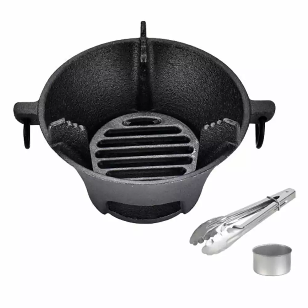 BUYISI Cast Iron Charcoal Stove Korean Cooktop Japanese Barbecue Grill Oven