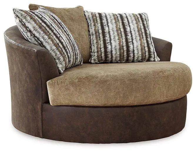 Alesbury Oversized Swivel Accent Chair 360 Degree Rotating Recliner