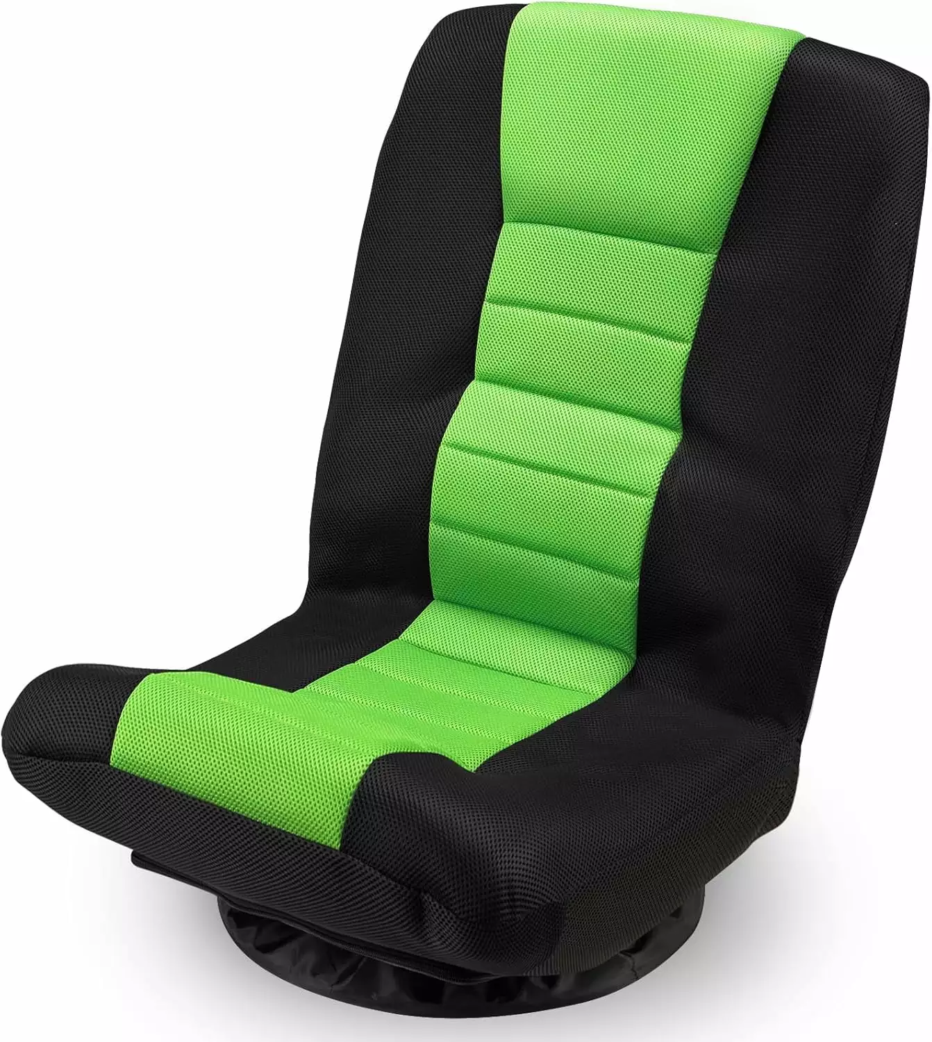 360 Degree Swivel Chair 6 Adjustable Positions Backrest Armrest Foldable Floor Chair Reading Relaxing Green ZJ