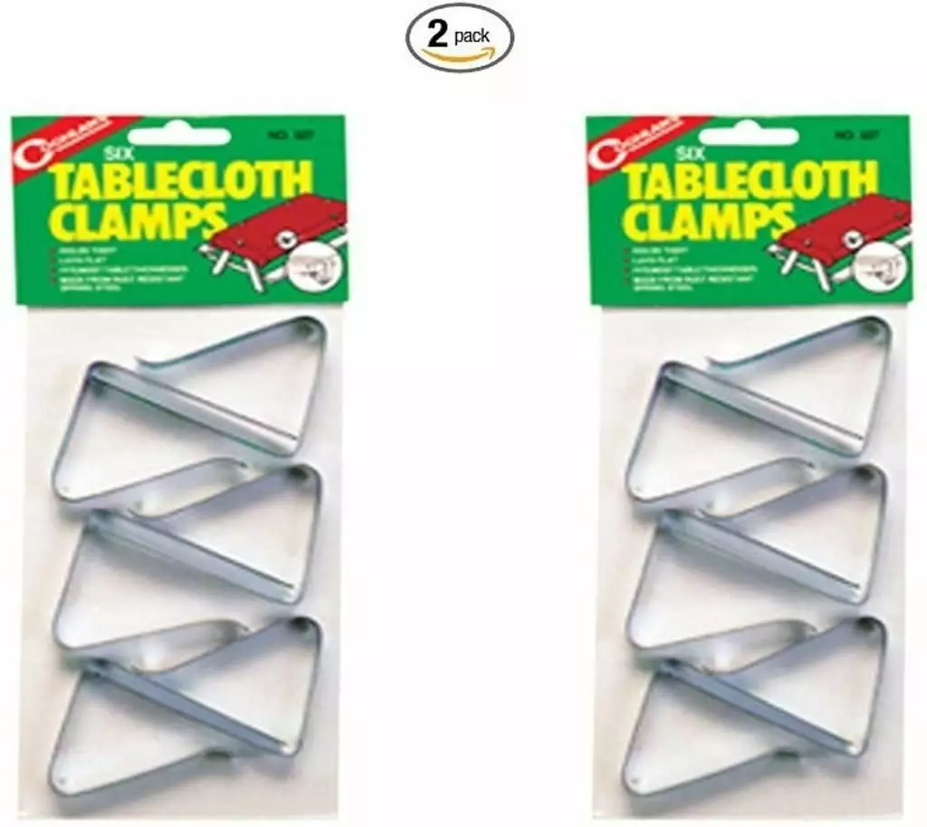 Coghlan's 527 Table Clamp Securing Table Cloths Outdoors