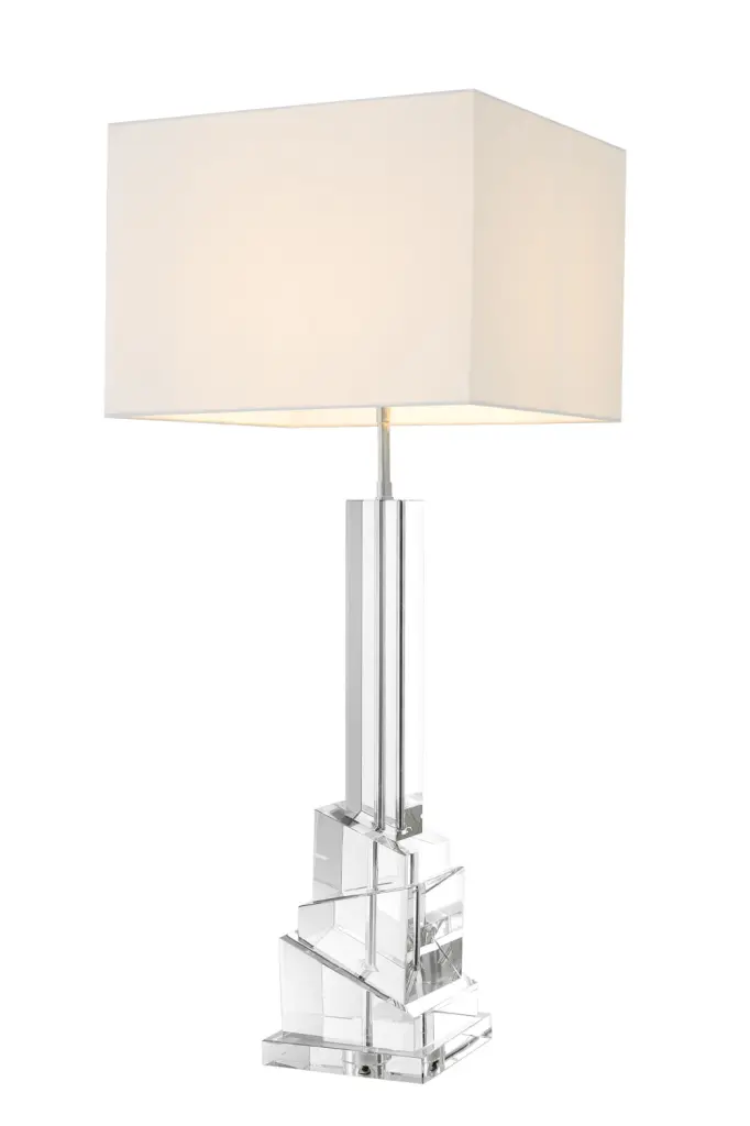 Crystal Glass Table Lamp Eichholtz Modena Bedside Nightstand Lighting