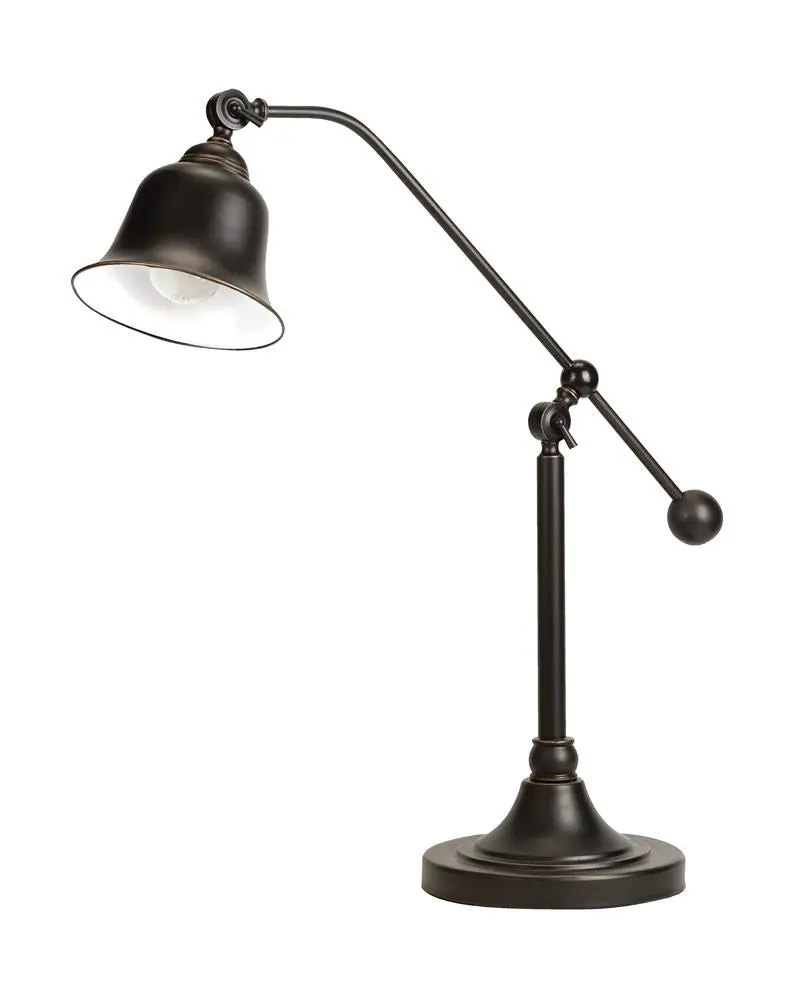 Eduardo Bell Shade Table Lamp Dark Bronze - Vintage Desk Lamp