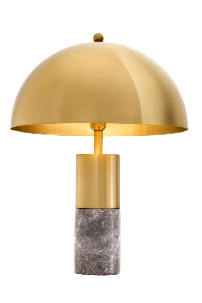 Eichholtz Flair Gold Metal Dome Table Lamp Bedside or Desk