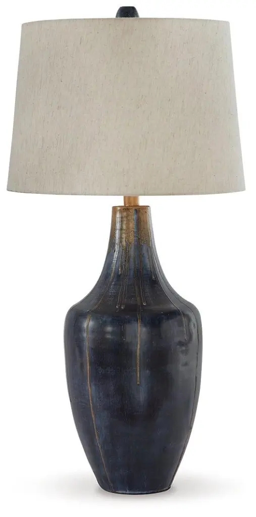 Evania Table Lamp Modern Bedside Lamp Fabric Shade