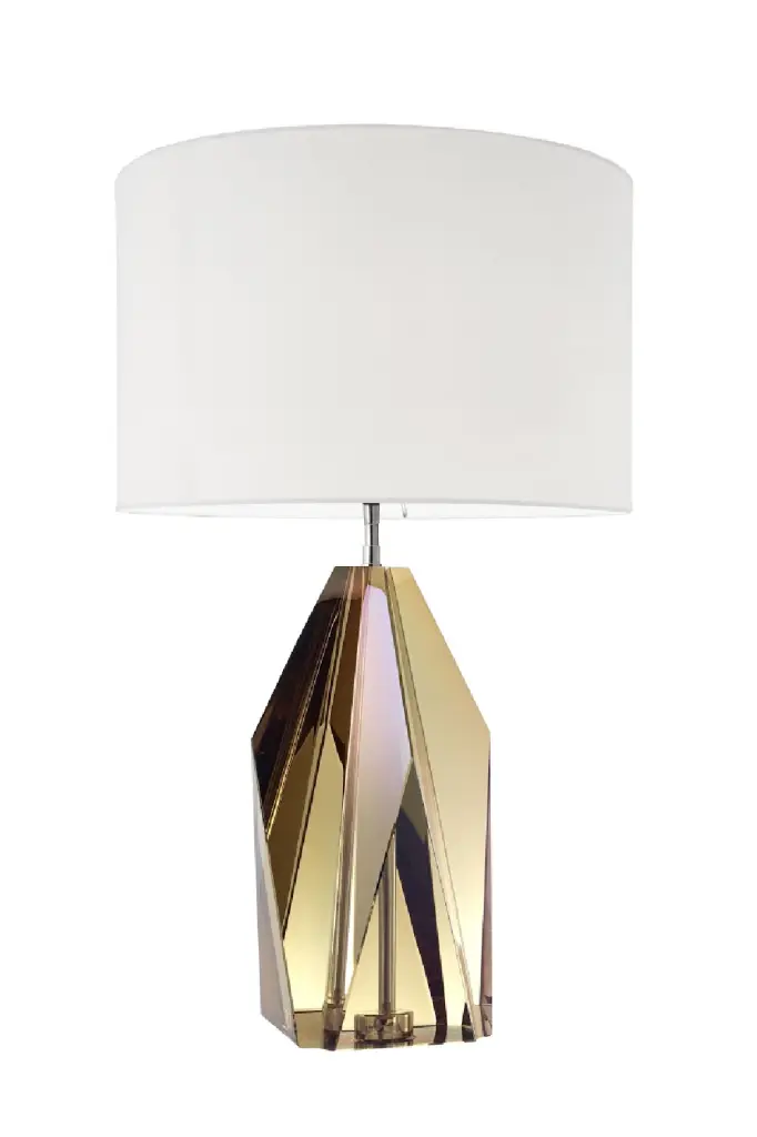 Geometric Faceted Table Lamp Eichholtz Setai Modern Desk Light