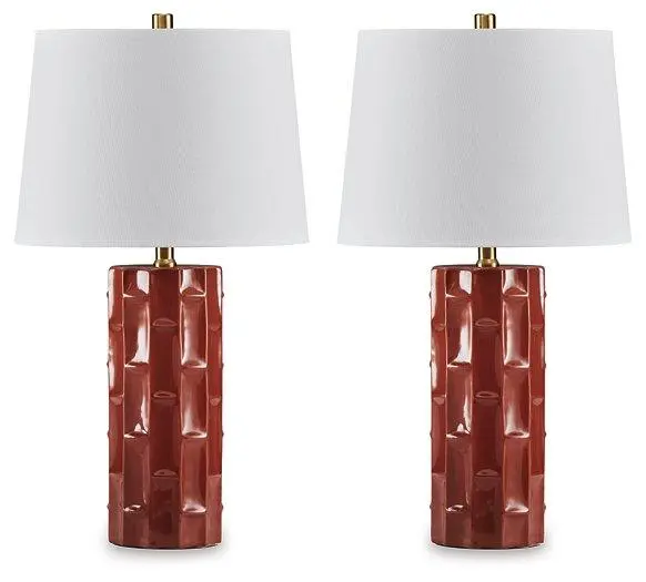 Jacemour Set 2 Elegant Table Lamps USB Ports