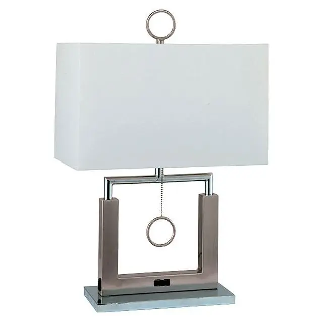 Jessica Brushed Steel 17 Inch Table Lamp Bedside Lighting