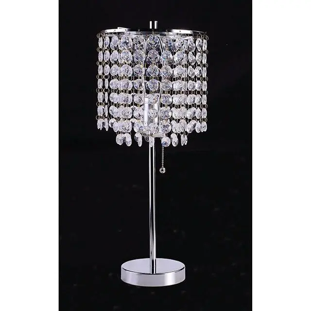 Perla Chrome Table Lamp - Sleek Modern Bedside Lamp