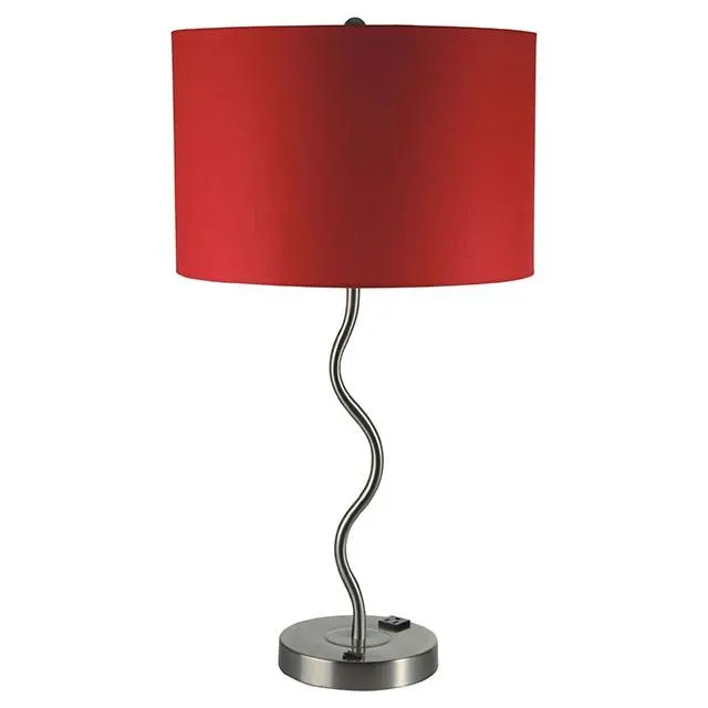 Sprig Red Table Lamp Set 2 Contemporary Bedroom Nightstand Lights