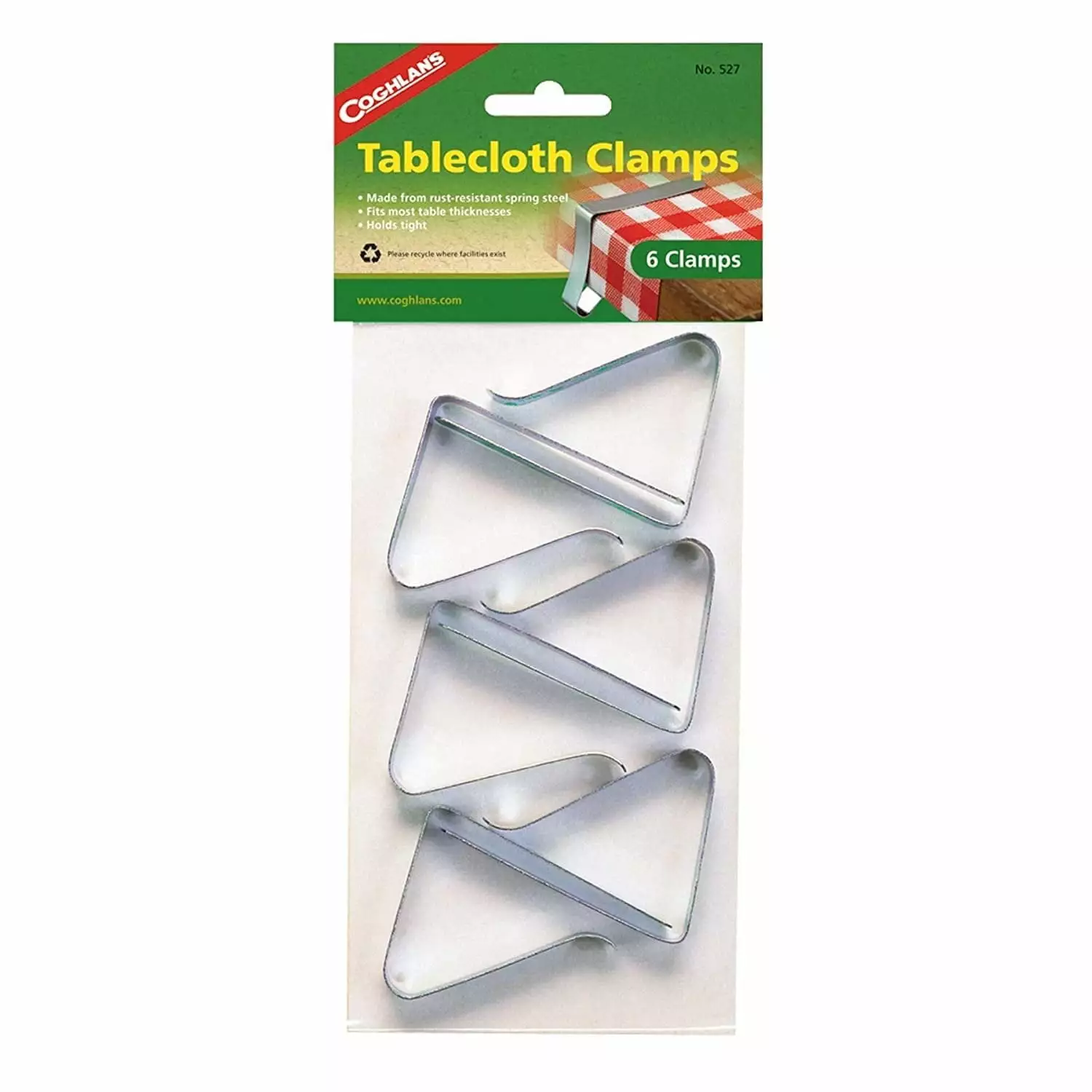 Coghlans 527 Table Cloth Clamps 6 Count Secure Picnic Setup