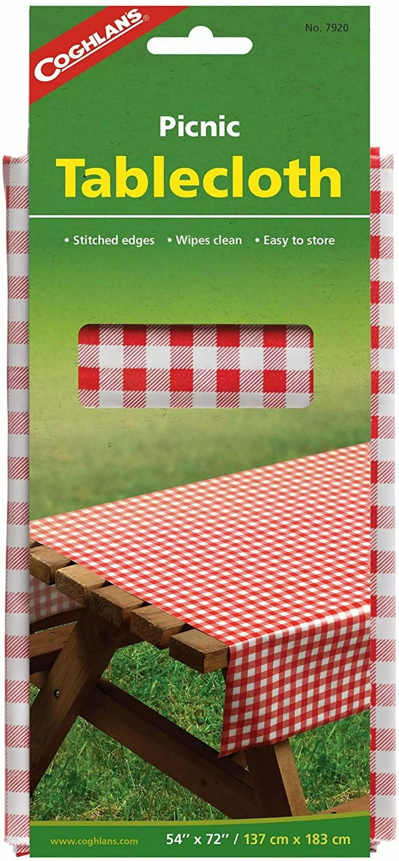 Coghlans 7920 54 X 72 Tablecloth Assorted Colors Outdoor Dining