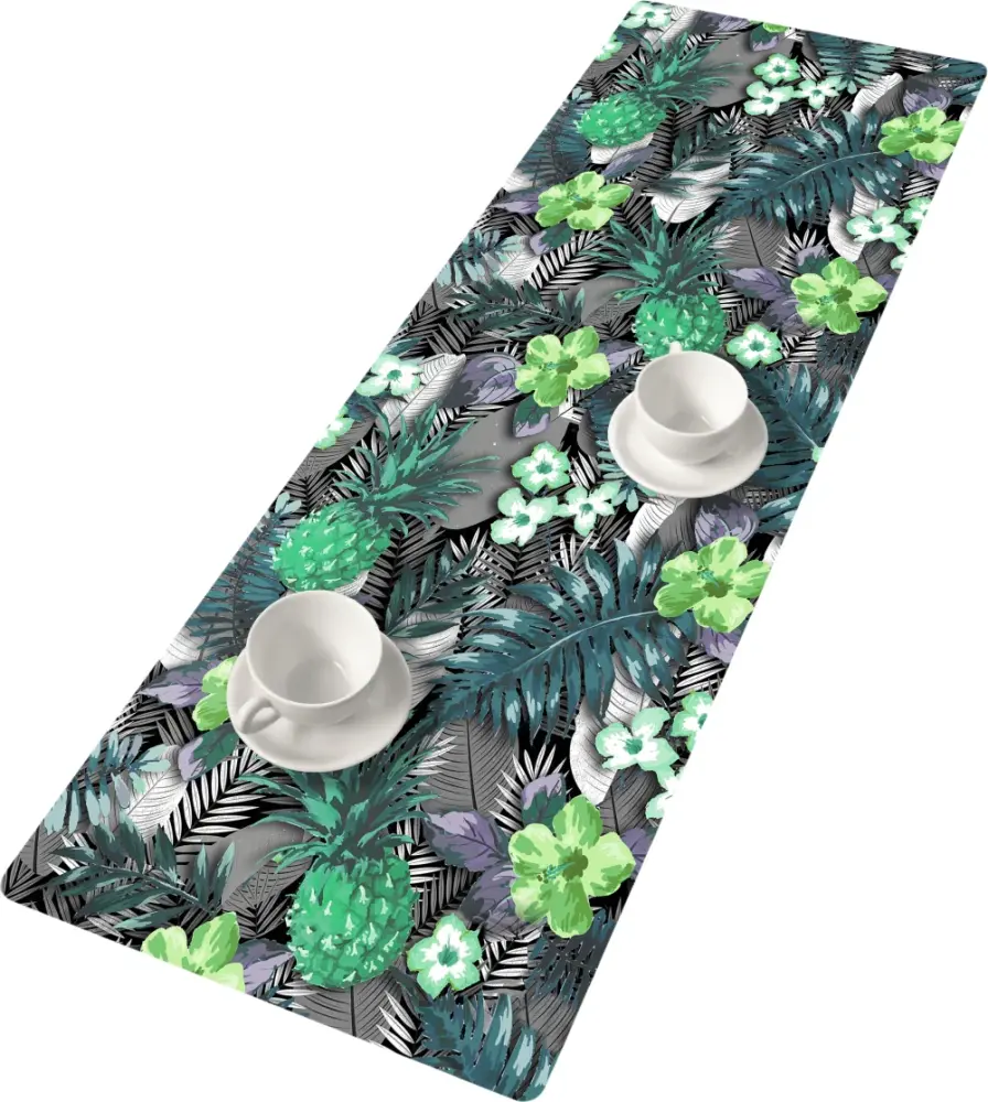 Table runner table ribbon felt tablecloth pattern table decoration easy care 95 x 33 cm Lambada Forest