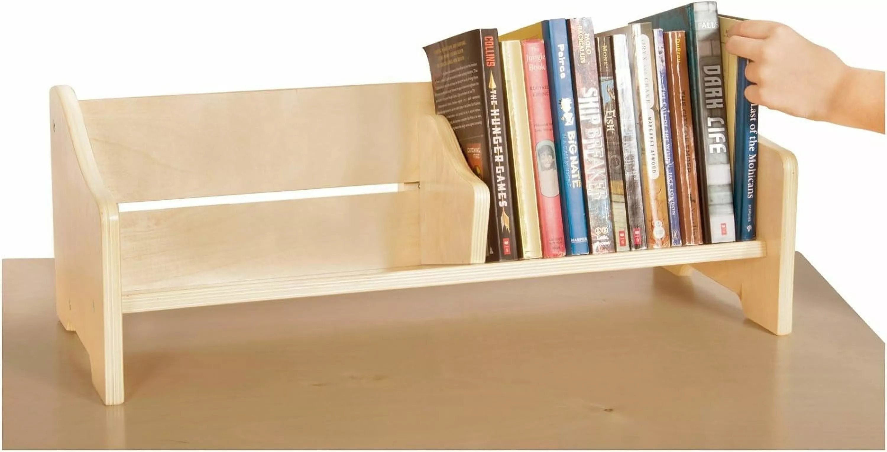 Tabletop Book Browser Natural Bookshelf Kids Home Office and School Furniture rmqfbwje