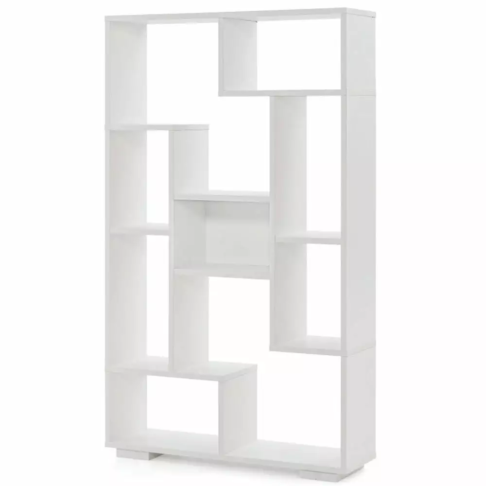 Topcobe 47 Tall Bookshelf Home Office Living Room Corner Bookcase White