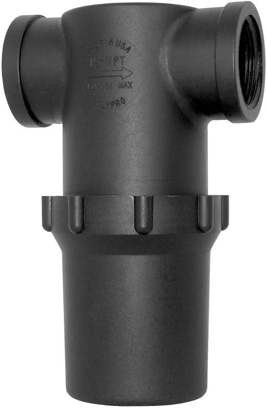 Green Leaf LST10040 Line Strainer Mesh Screen, 1 Connection, 40 Mesh, EPDM/Polypropylene/Stainless Alloy, Black