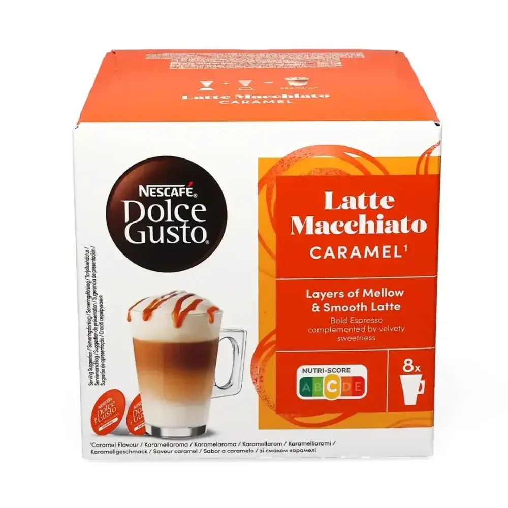 Certified Organic Cafe Dolce Gusto Latte Macchiato Caramel 16 Uds