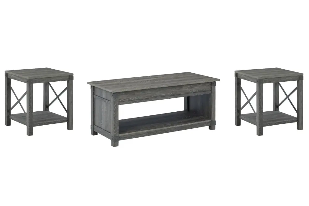 Freedan - 3 Pc. - Coffee Table, 2 End Tables - Grayish Cocoa from Italian Design