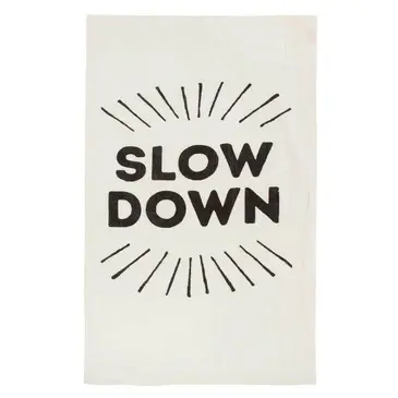 Slow Down Pure Linen Tea Towel