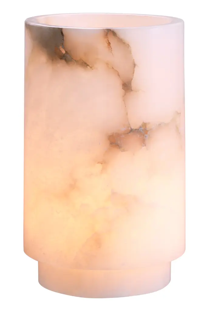 Cylindrical Alabaster Tealight Holders Eichholtz Leonidas Set 3
