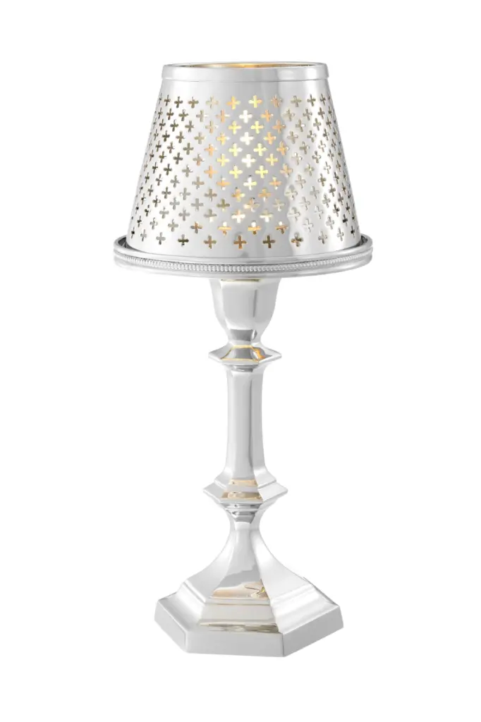 Eichholtz Maillon Silver Tealight Holder Elegant Candle Decor