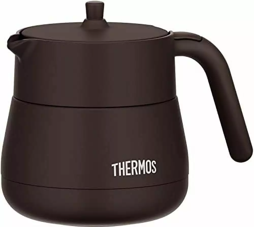 Thermos Vacuum Insulated 450ml Brown Teapot Strainer Loose Leaf Tea