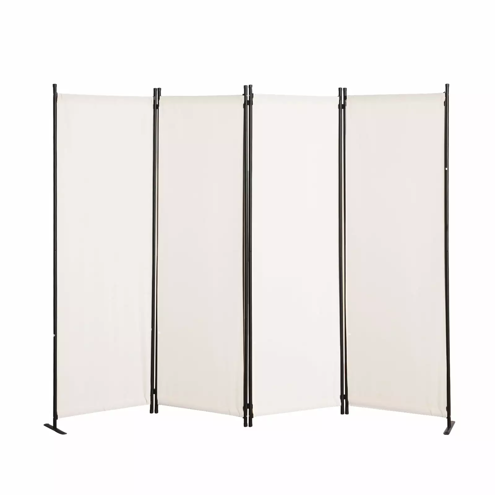 4 Panel Partition Room Dividers Folding Privacy Screen Temporary Wall Divider White ECOLINEAR