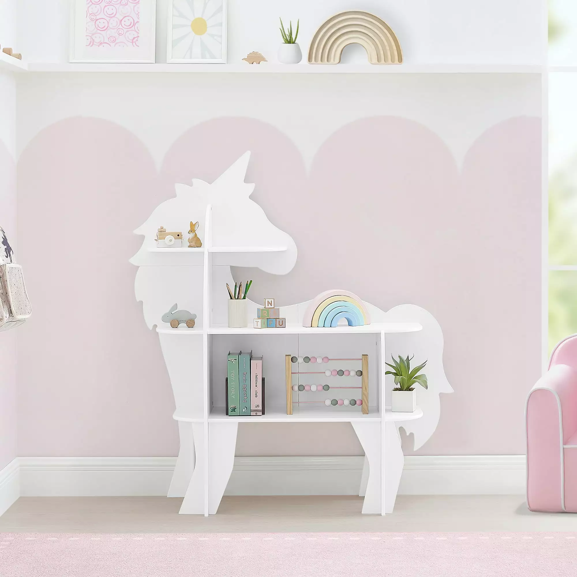 Delta Children Unicorn Bookcase Greenguard Gold Certified White