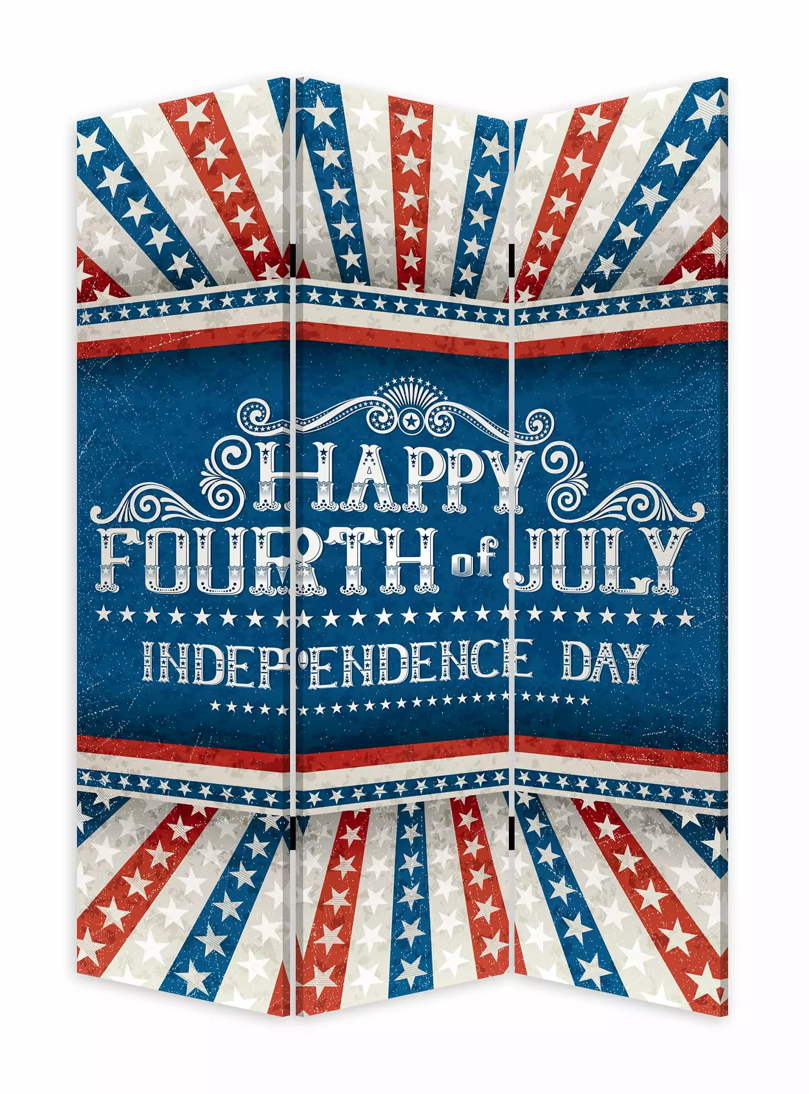 Screen Gems 4th July Patriotic Room Divider SG-396 Holiday Folding Partition