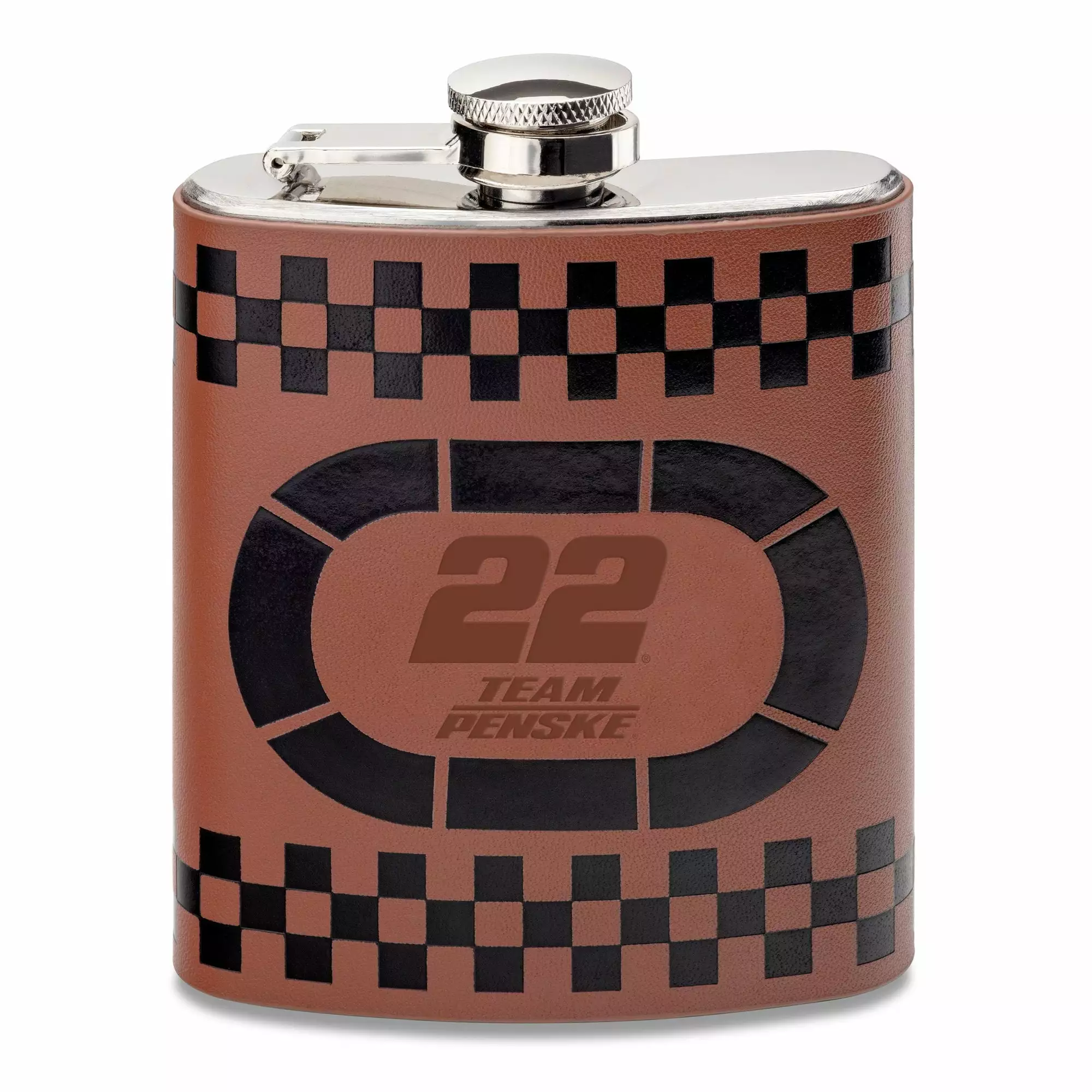 Joey Logano Leather Flask - NASCAR Themed Drinking Flask