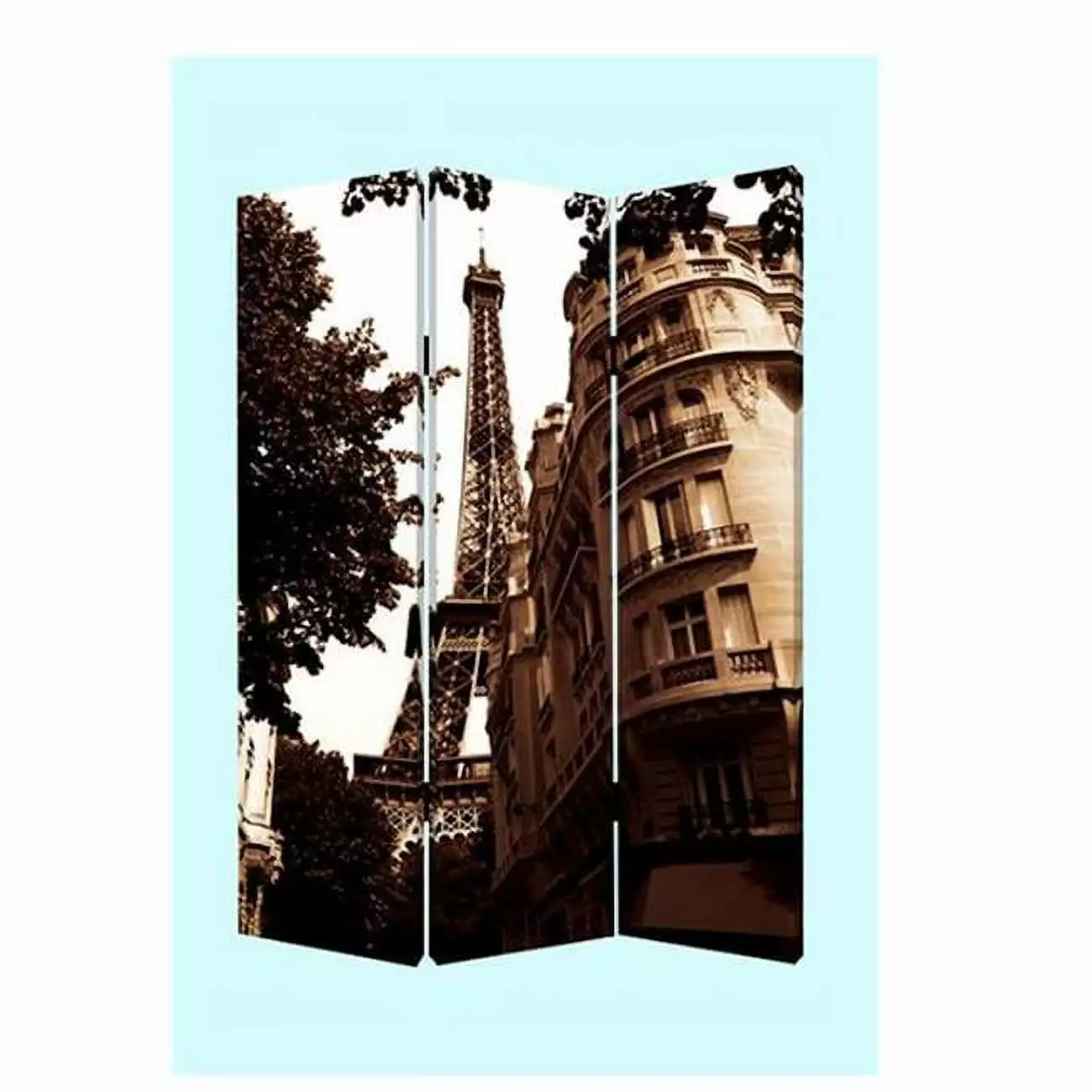 Screen Gems 72 Inch Paris Themed Decorative Room Divider Privacy Panel