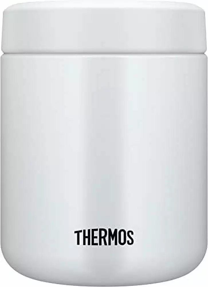 Thermos Vacuum Insulated Soup Jar 400ml White Gray - Stainless Steel Lunch Container Lid