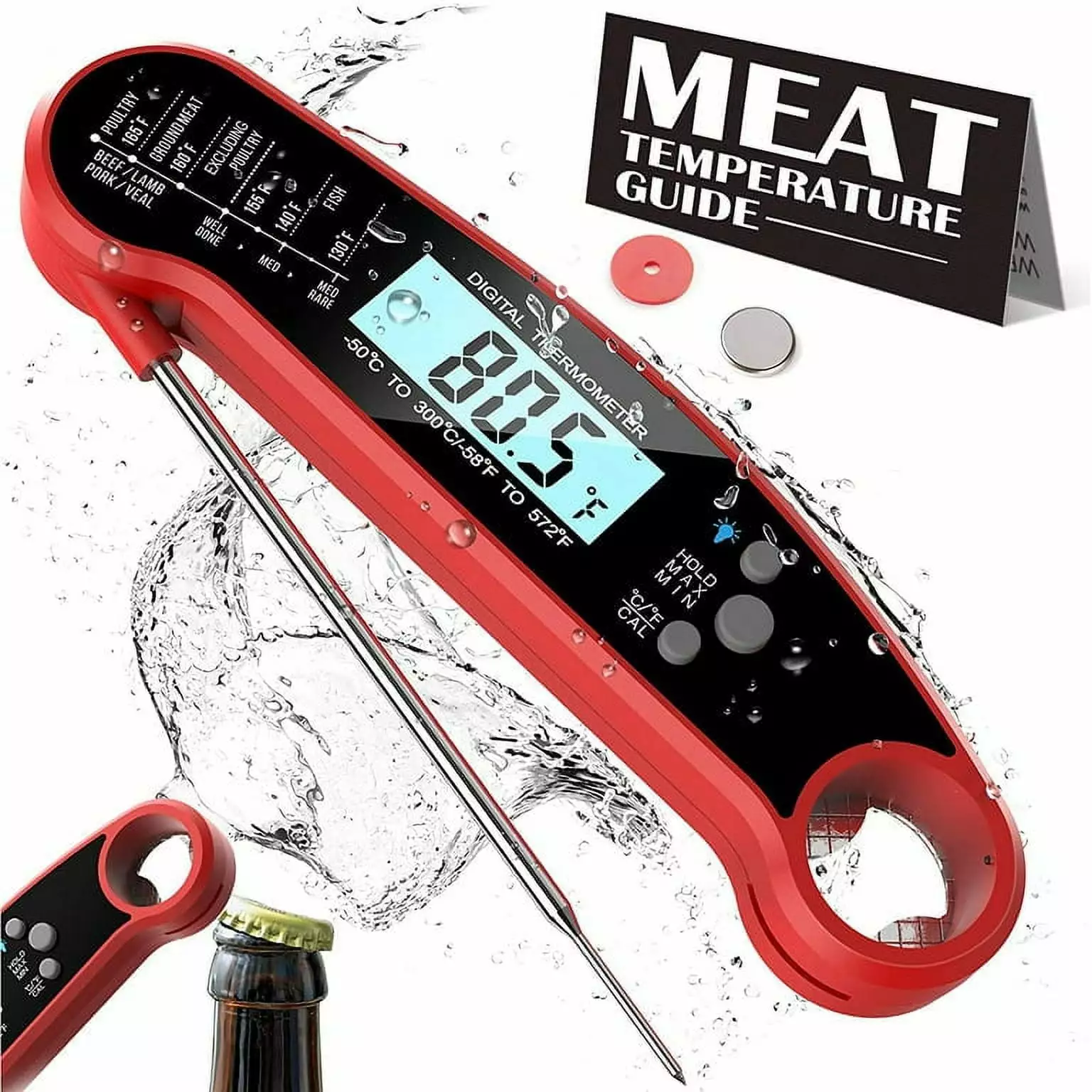 Cincofelia Wireless Digital Meat Thermometer Grill - Instant Read Food Thermometer