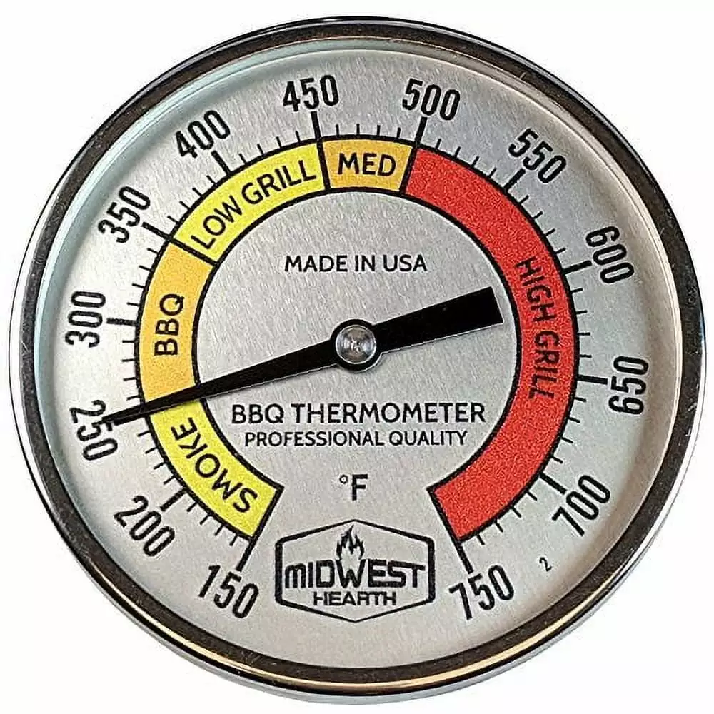 Midwest Hearth Professional Thermometer Kamado Style Charcoal Grills 3 Dial
