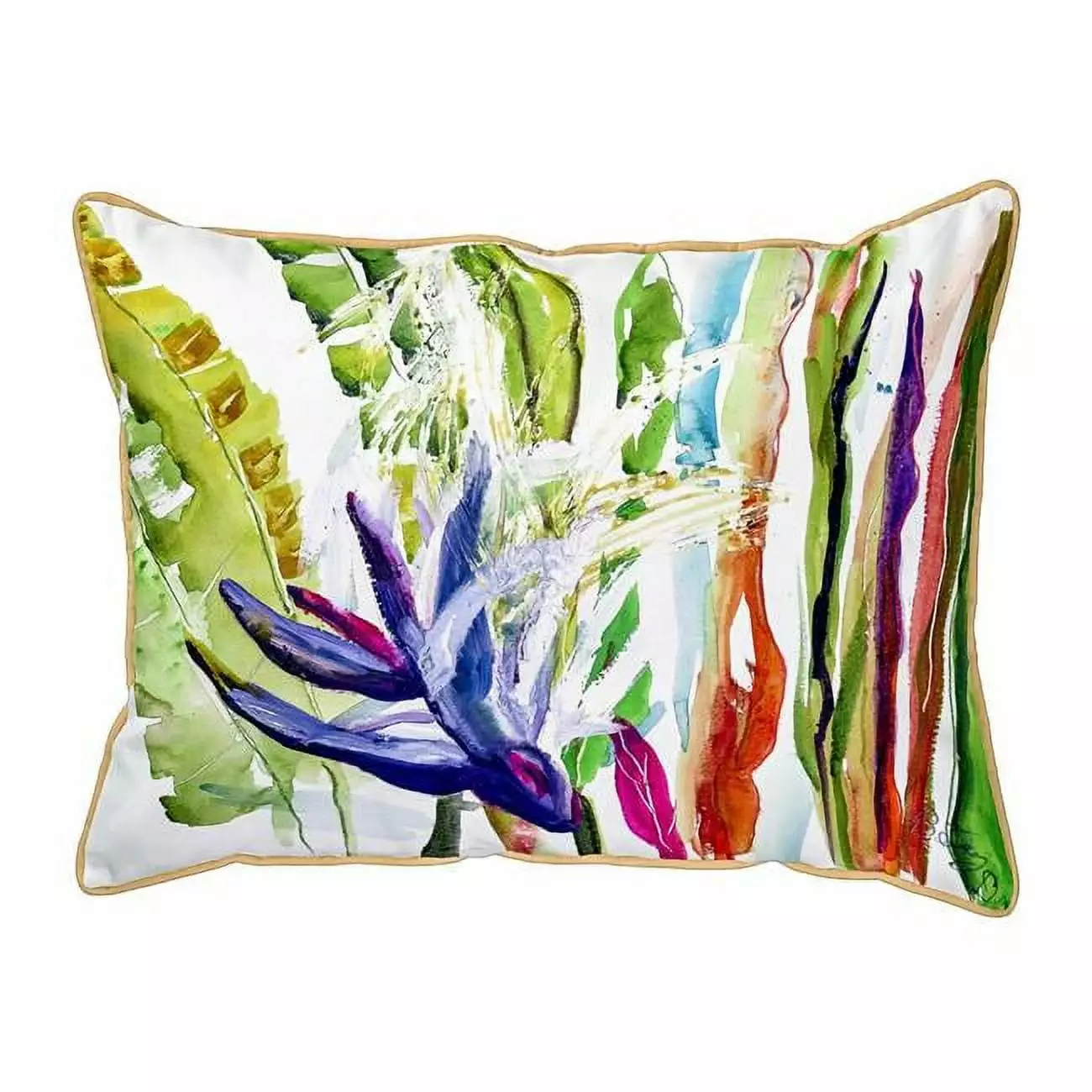 Betsy Drake ZP776 Abstract Bird Paradise Extra Large Pillow 20x24 - Decorative Accent