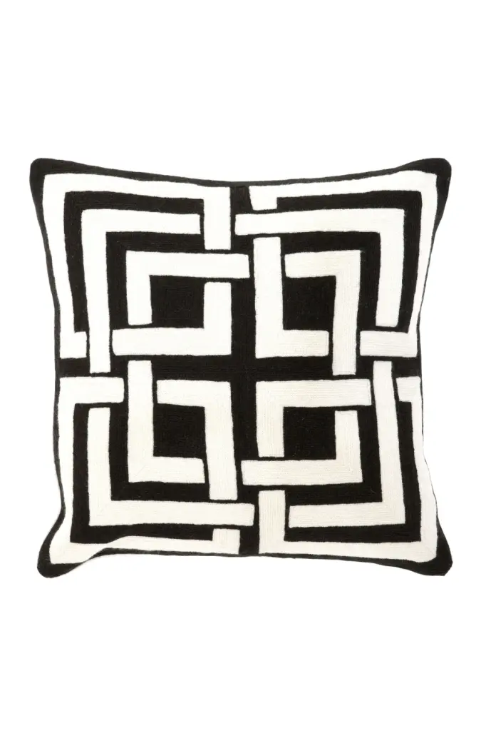 Eichholtz Blakes Black White Pillow Decorative Throw Pillow Cover