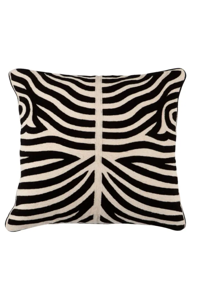 Eichholtz Zebra Black Throw Pillow Sofa and Bed Decor