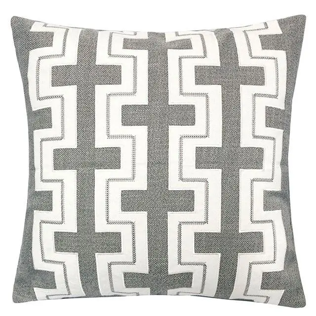 Kari Silver 20x20 Decorative Throw Pillow Cover Square Cushion