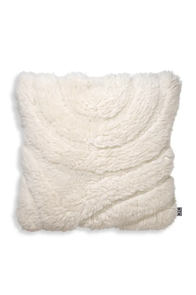 White Wool Cushion Large Eichholtz Andres Luxury Home Decor