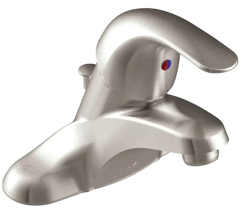 Moen Adler Series WSL84502SRN Bathroom Faucet, 1.2 gpm, 1-Handle, Steel, Brushed Nickel, Lever Handle
