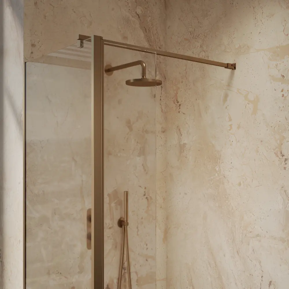 Roman Haven Select 300 Pivot Deflector 8mm - Brushed Rustic gold