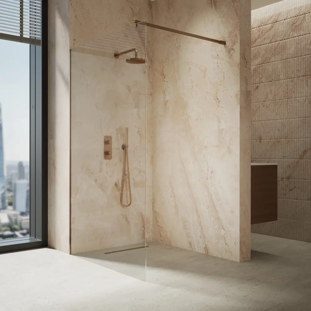 Roman Haven Specify Wet Room Panel Stabilising Bar - Brushed Bronze - 1200mm