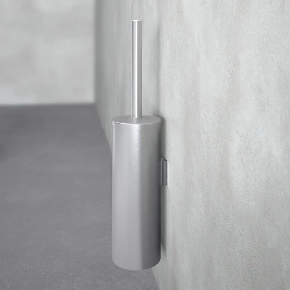 Wall-Mounted Toilet Brush - Brushed Chromed