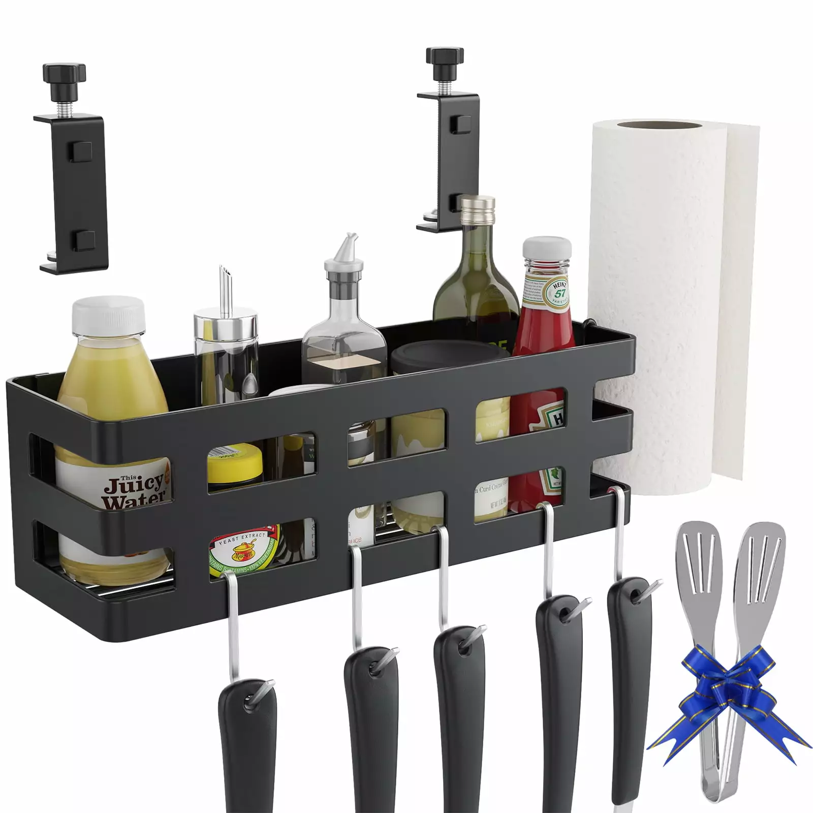 Griddle Caddy Blackstone 28 36 22 17 Inch Universal BBQ Grill Tool Holder Paper Towel Holder and 9 Tongs