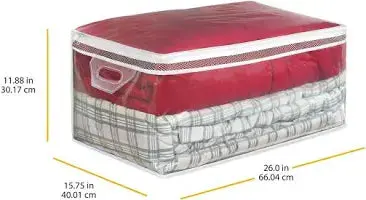 Whitmor Clear Flexible Zip Storage Tote Organizing Clothes and Home Items Country True Value