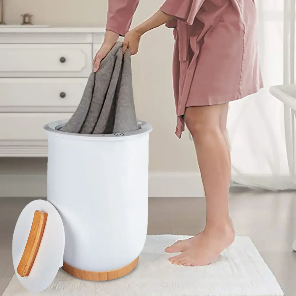 Hotel-Grade Luxury Towel Warmers, Luxury Bucket Towel Warmers, Large Towel Warmers Bathroom, Fits Up To 2 Ample Towels - W...