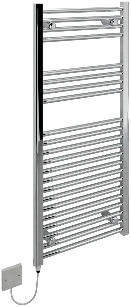 Quick-Dry Antimicrobial Kudox Thermostatic Electric Towel Warmer 500x1100m Flat Shiny metal