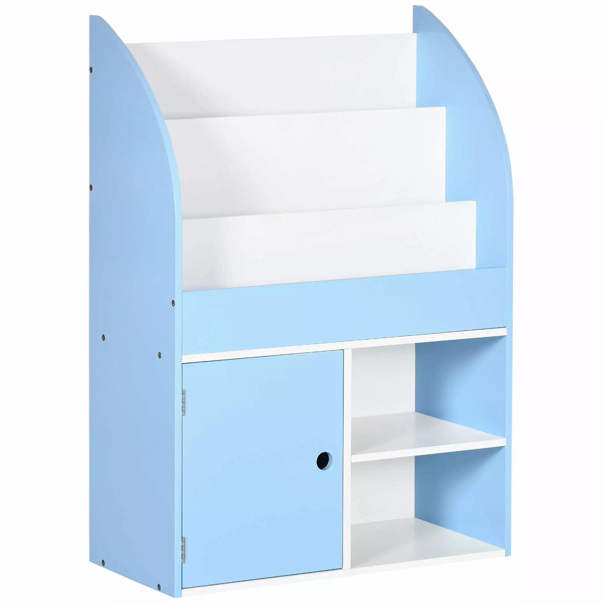 Bookshelf Multi-Purpose Kids Toy Storage Organizer Preschool & Early Reading Blue Jamini