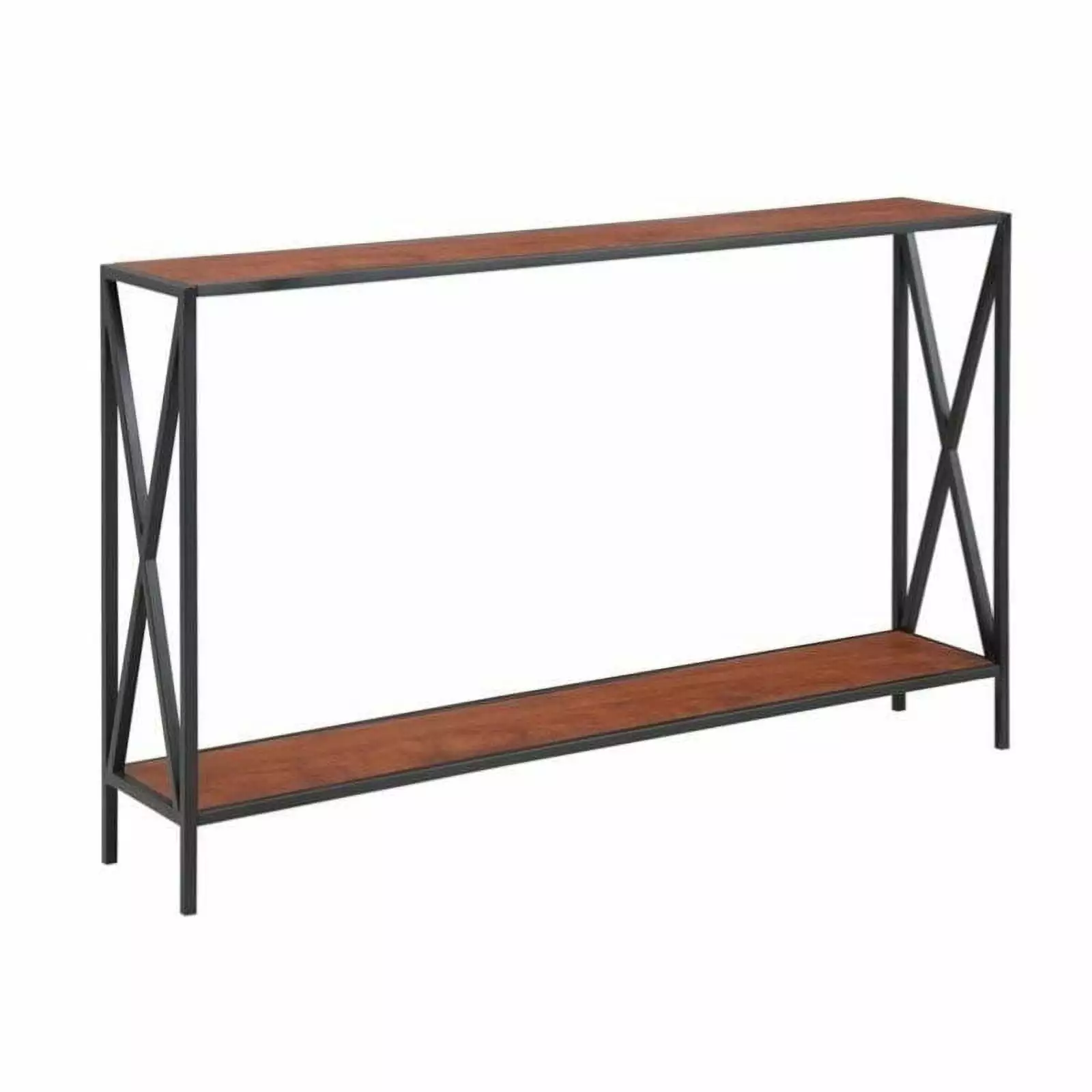 Kingfisher Lane Black and Cherry Console Table Hallway Living Room Console