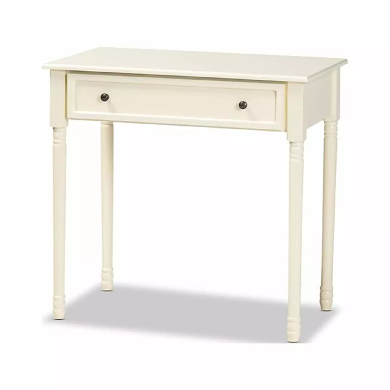 Baxton Studio Mahler Classic Traditional White Wood 1 Drawer Console Table Console Wholesale Interiors